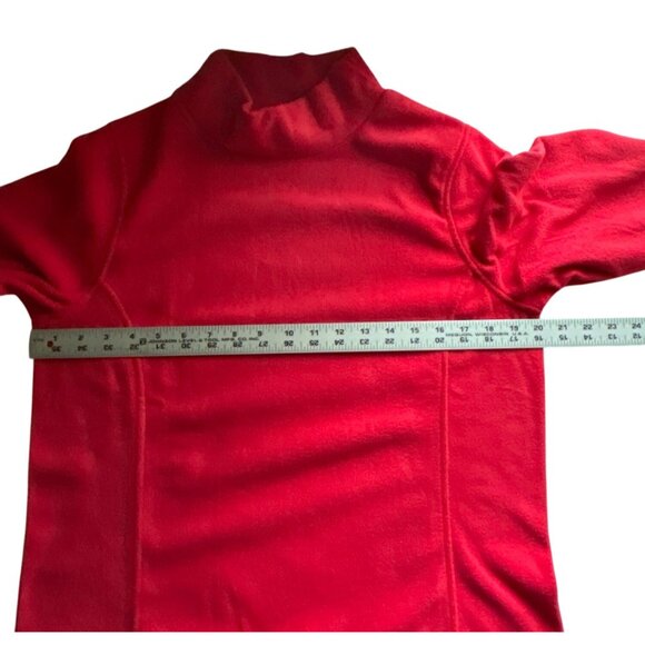 Lands End Womens Red Fleece Turtleneck Pullover Top Size Medium (10-12) - Picture 5 of 6